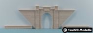 Art-Nr. 30002 - Eingleisiges Tunnelportal "Weißenborn 1905" mit zwei Stützmauern - braun