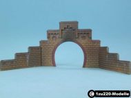 Art-Nr. 30101 - Zweigleisiges Tunnelportal "Ippensen" mit zwei Stützmauern - Farbbeispiel